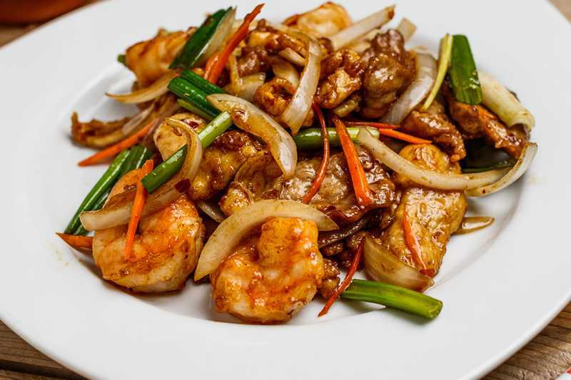 Stir-fried shrimp meat at Little V, a Asian Restaurant in League City